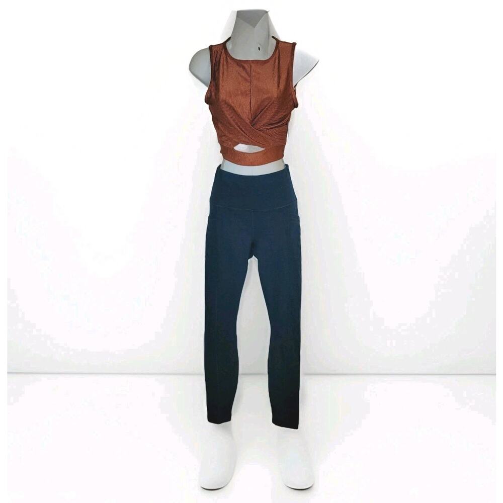 90 Degree NWT XS Athleisure Set Terracotta Top Spring Violet Snake Print Legging